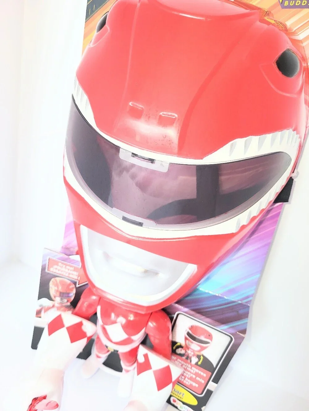 NWT Power Rangers Red Ranger Mask Kids Halloween Move-A-Mask Pretend Play